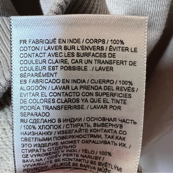 Superdry Micro Logo Embroidered Boxy Hoodie Women’s size 10 Taupe Sweatshirt NEW - Picture 6 of 10